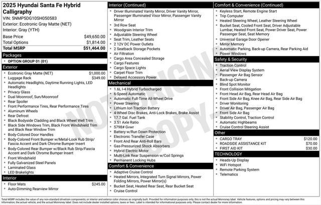 new 2025 Hyundai SANTA FE HEV car, priced at $51,832