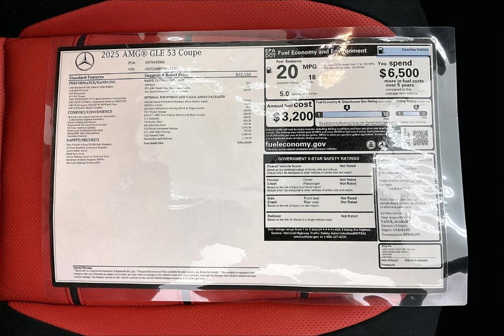 new 2025 Mercedes-Benz AMG GLE 53 car, priced at $101,665