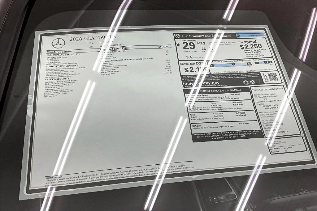 new 2026 Mercedes-Benz GLA 250 car, priced at $44,745