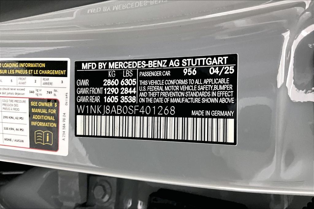 new 2025 Mercedes-Benz AMG GLC 63 car, priced at $100,995