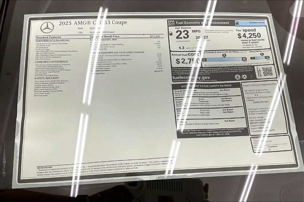 new 2025 Mercedes-Benz AMG CLE 53 car, priced at $82,060