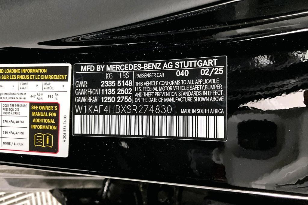new 2025 Mercedes-Benz C-Class car, priced at $51,635