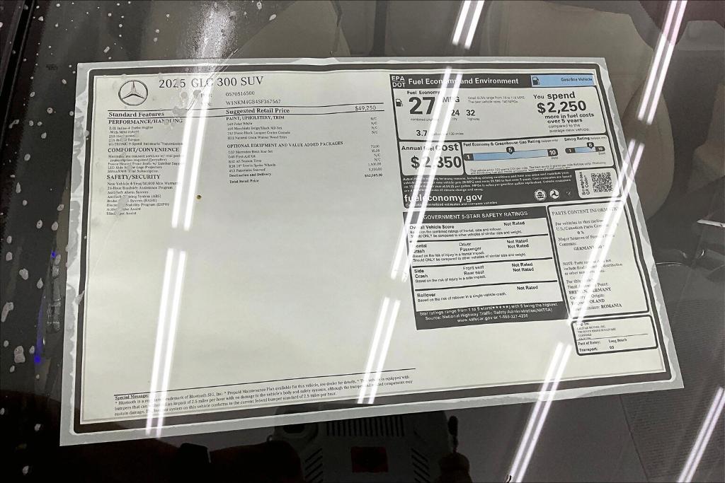 new 2025 Mercedes-Benz GLC 300 car, priced at $52,005