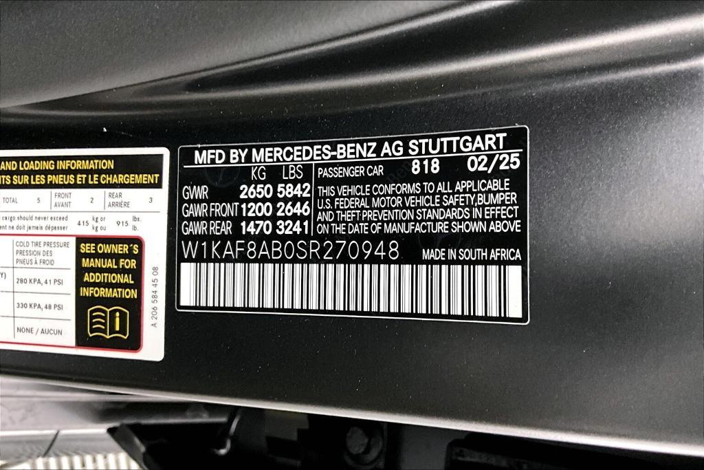 new 2025 Mercedes-Benz AMG C 63 car, priced at $98,340