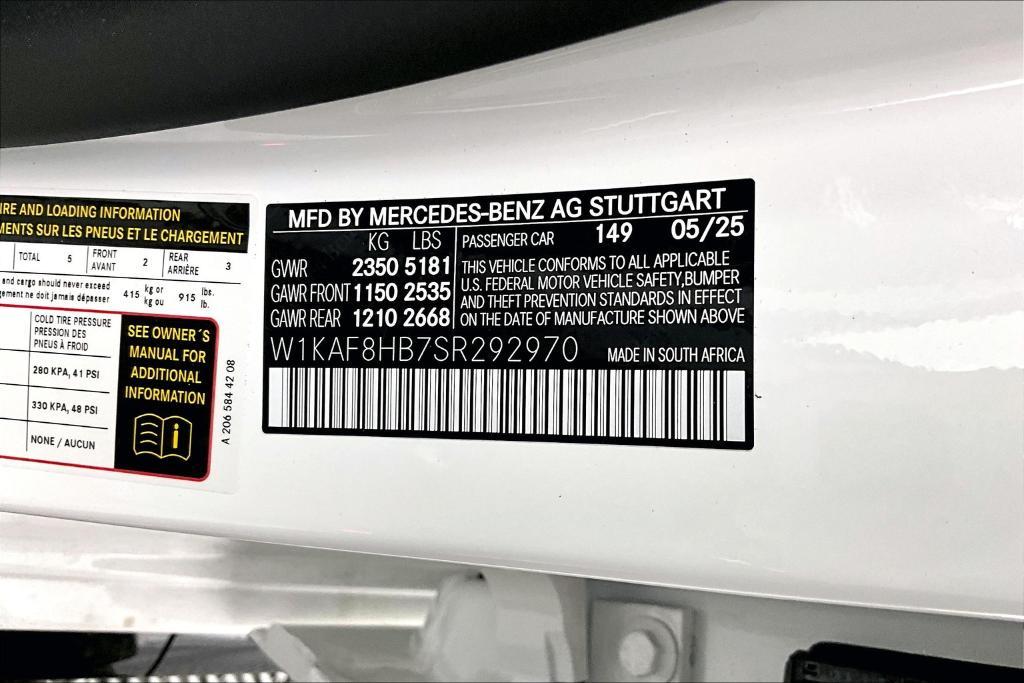new 2025 Mercedes-Benz AMG C 43 car, priced at $69,690