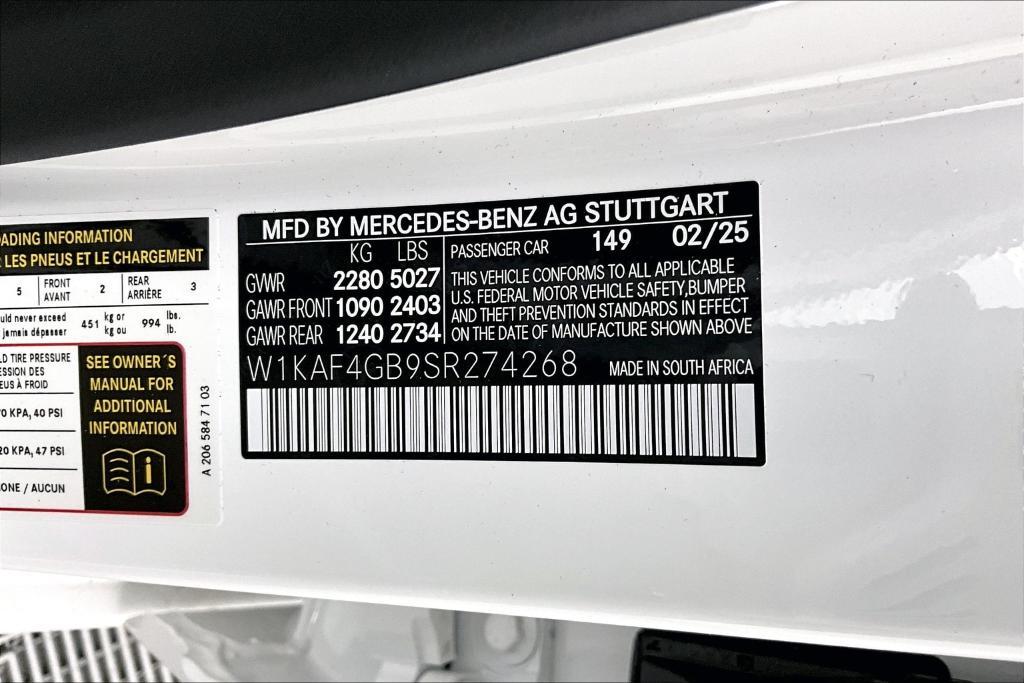 new 2025 Mercedes-Benz C-Class car, priced at $50,985