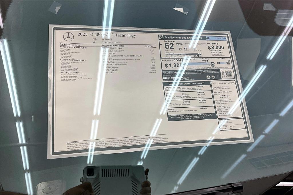 new 2025 Mercedes-Benz G-Class car, priced at $186,720