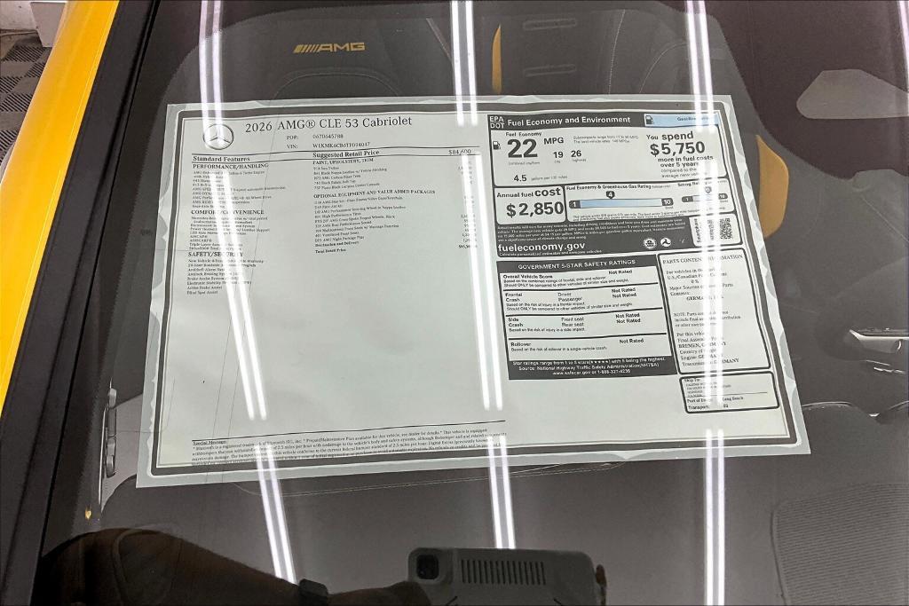 new 2026 Mercedes-Benz AMG CLE 53 car, priced at $95,380