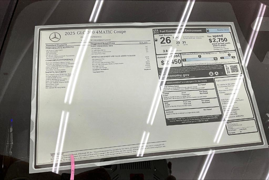 new 2025 Mercedes-Benz GLC 300 car, priced at $64,885