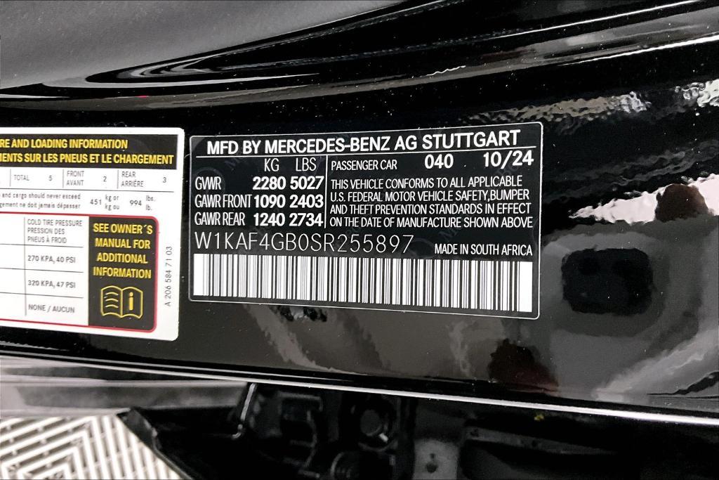 new 2025 Mercedes-Benz C-Class car, priced at $50,050