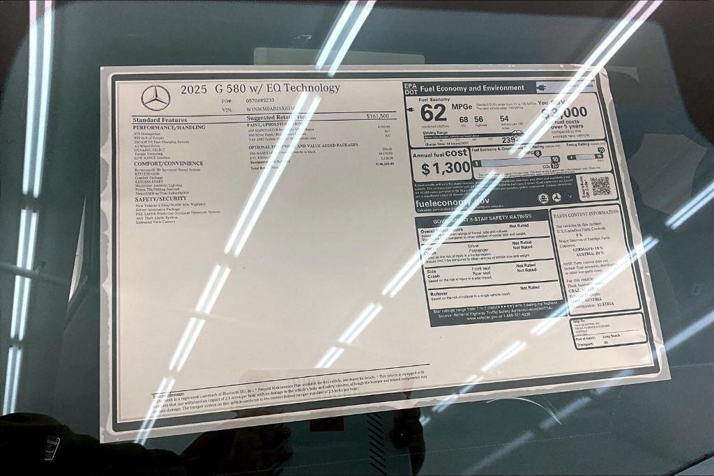 new 2025 Mercedes-Benz G-Class car, priced at $188,100