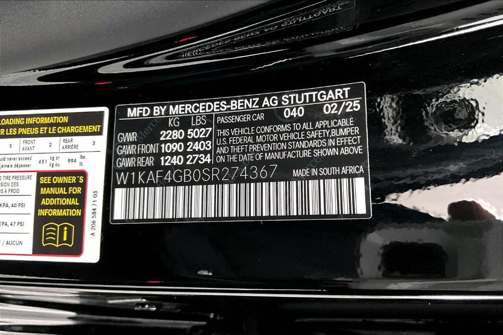 new 2025 Mercedes-Benz C-Class car, priced at $49,635