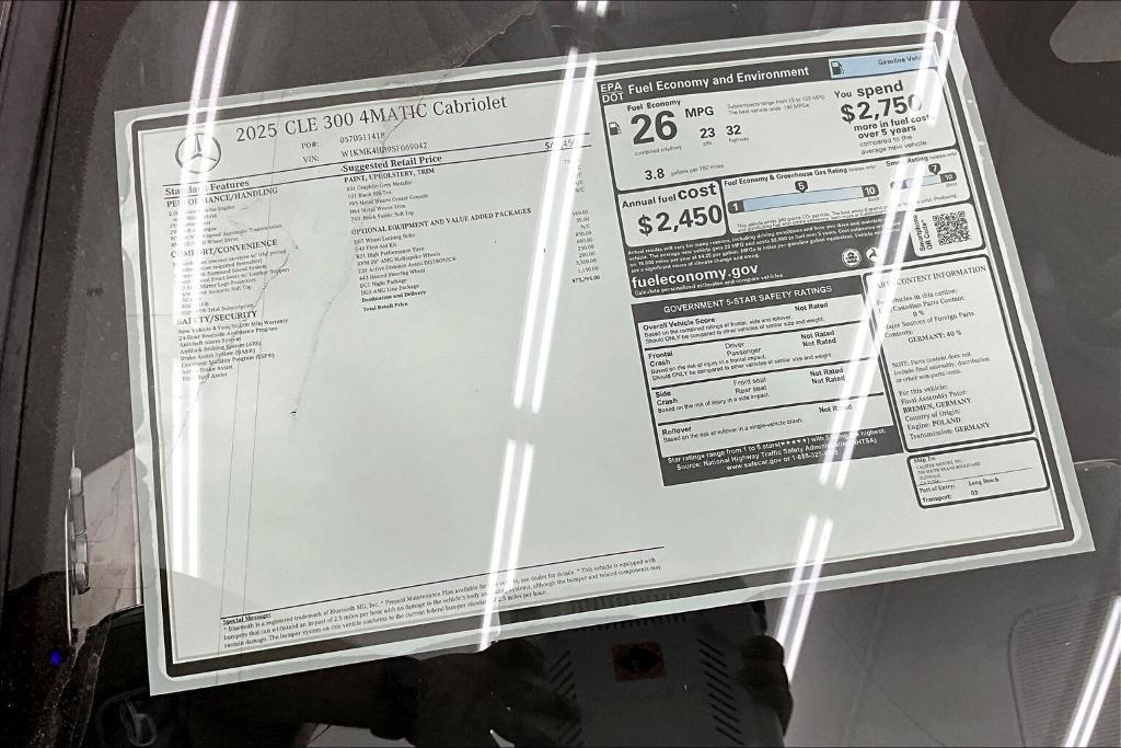 new 2025 Mercedes-Benz CLE 300 car, priced at $73,795