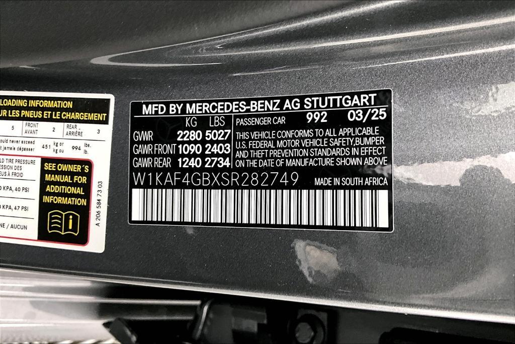 new 2025 Mercedes-Benz C-Class car, priced at $58,095