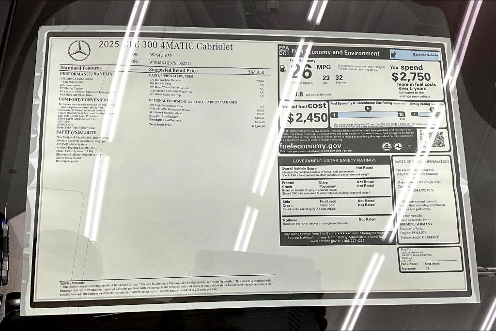 new 2025 Mercedes-Benz CLE 300 car, priced at $72,800
