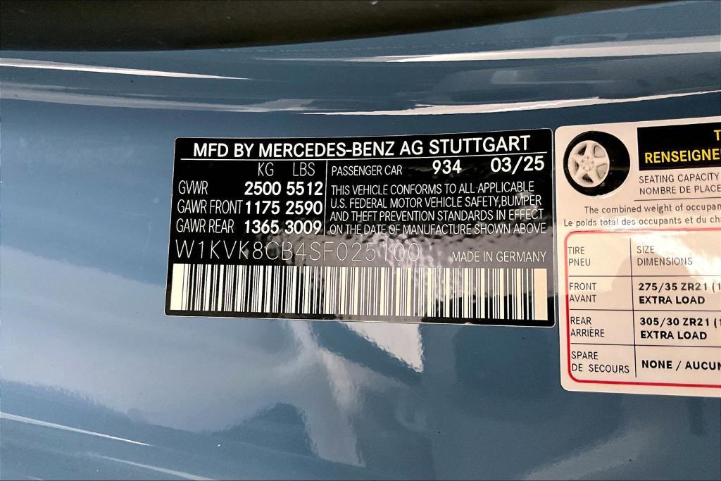 new 2025 Mercedes-Benz AMG SL 63 car, priced at $222,545