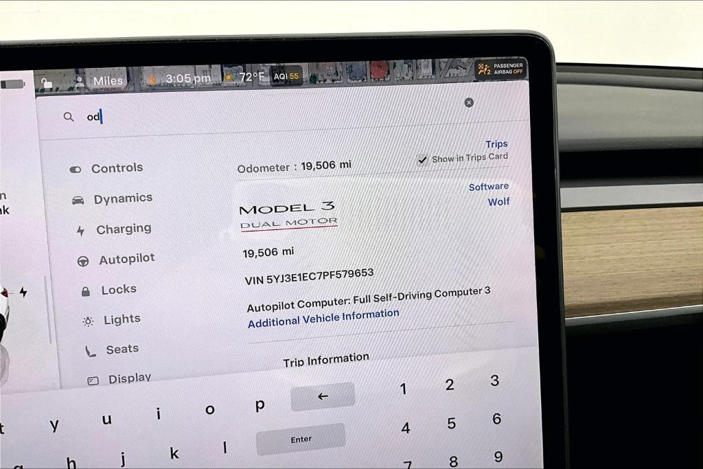 used 2023 Tesla Model 3 car, priced at $29,981