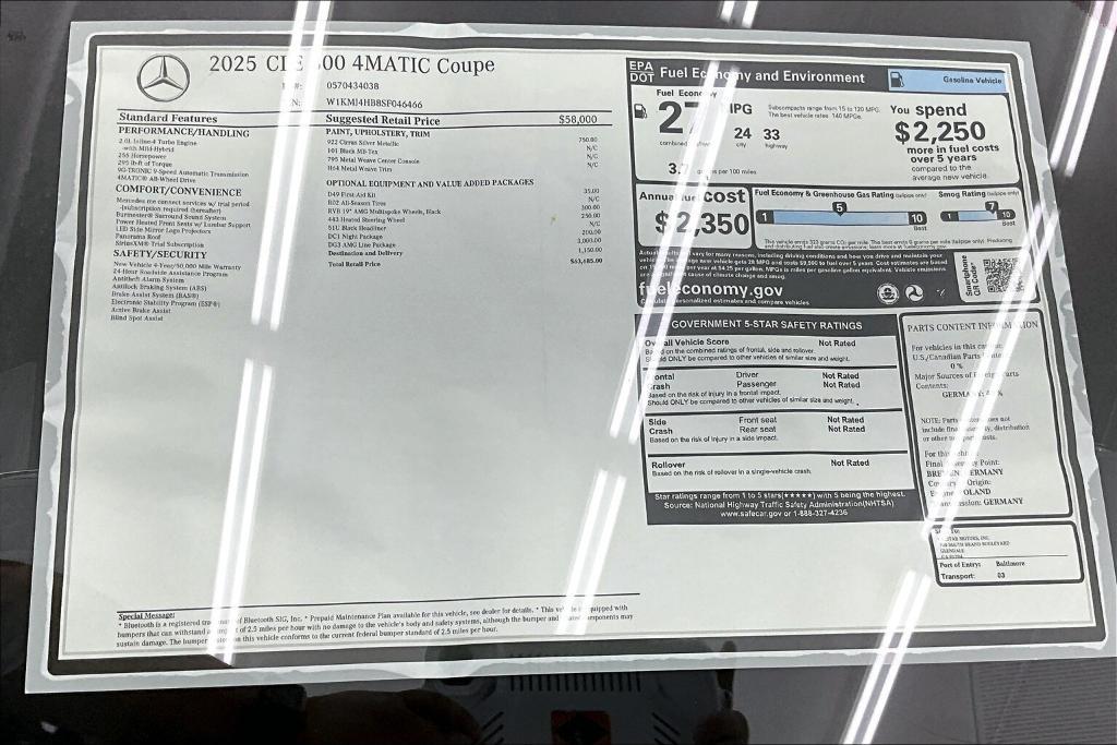 new 2025 Mercedes-Benz CLE 300 car, priced at $63,685