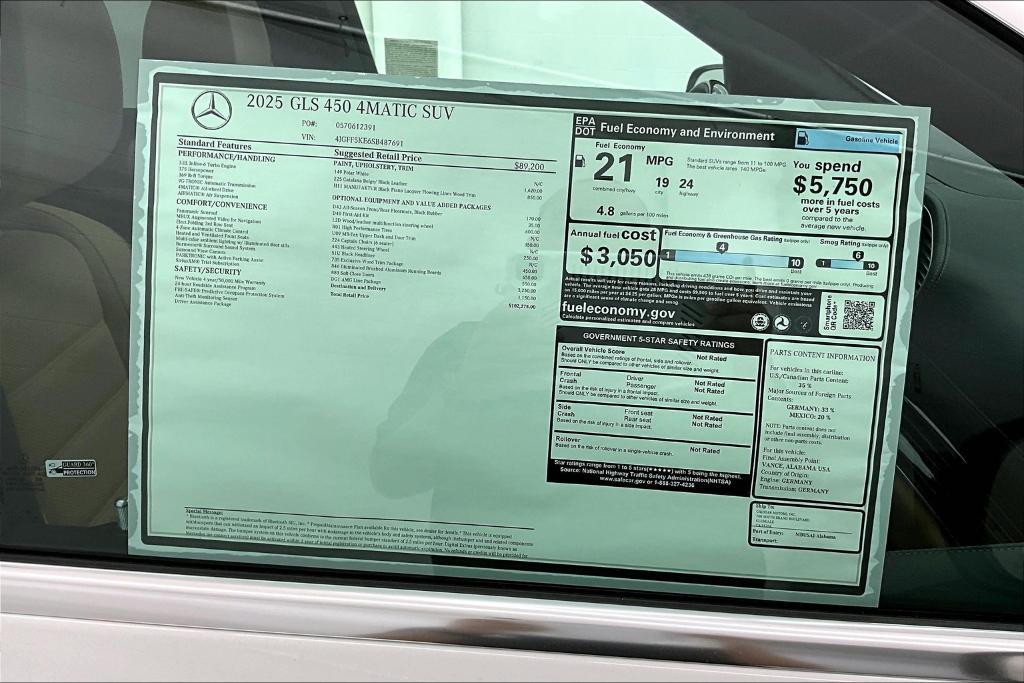 new 2025 Mercedes-Benz GLS 450 car, priced at $102,275