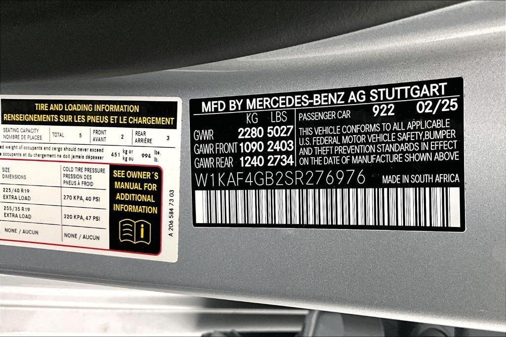 new 2025 Mercedes-Benz C-Class car, priced at $56,060