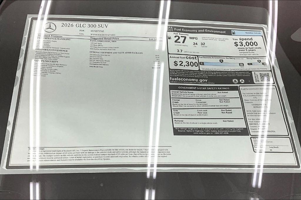 new 2026 Mercedes-Benz GLC 300 car, priced at $53,465