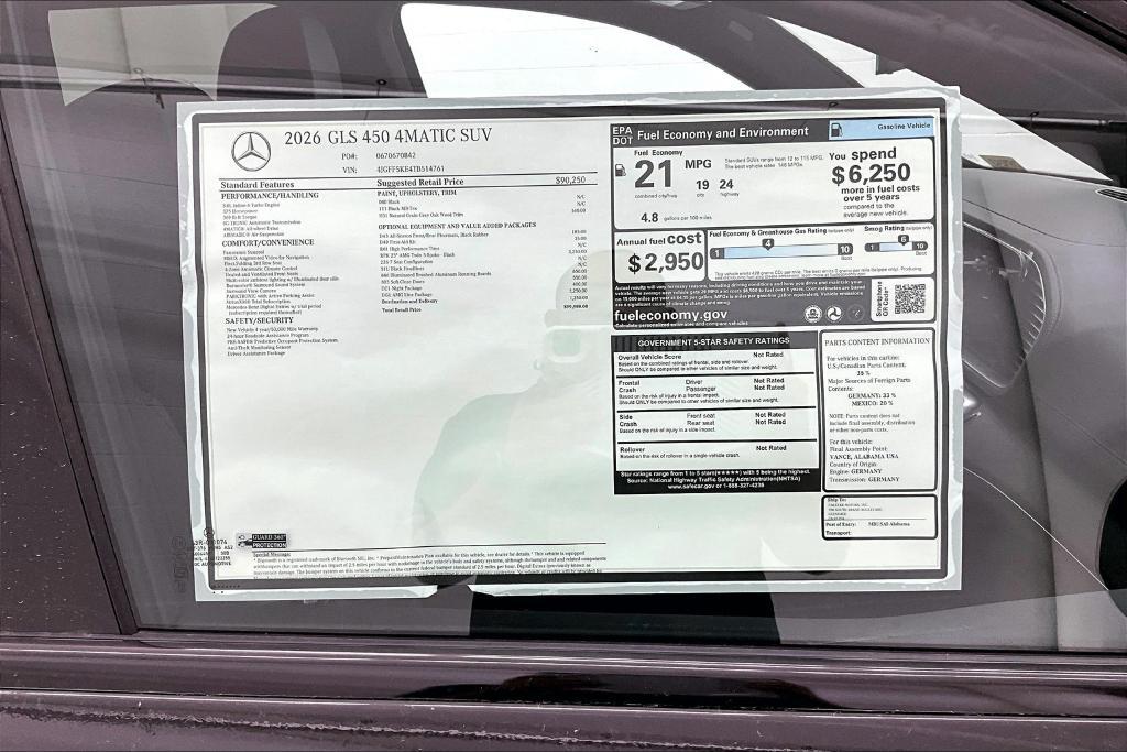 new 2026 Mercedes-Benz GLS 450 car, priced at $99,980
