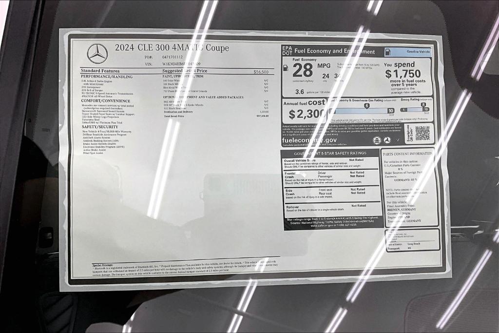 new 2024 Mercedes-Benz CLE 300 car, priced at $57,650