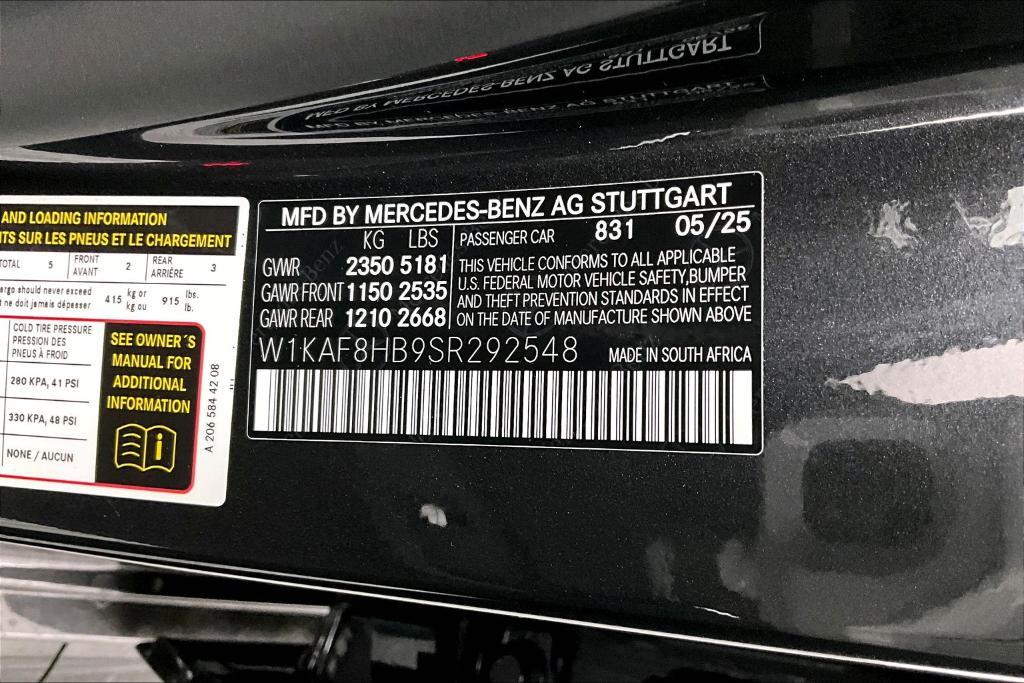 new 2025 Mercedes-Benz AMG C 43 car, priced at $70,865