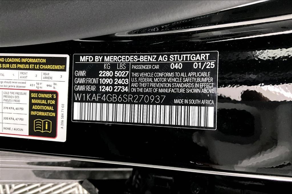 new 2025 Mercedes-Benz C-Class car, priced at $50,085