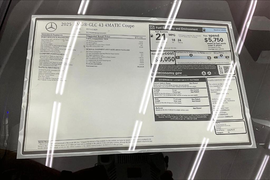 new 2025 Mercedes-Benz AMG GLC 43 car, priced at $81,265