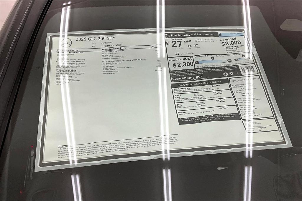 new 2026 Mercedes-Benz GLC 300 car, priced at $53,695