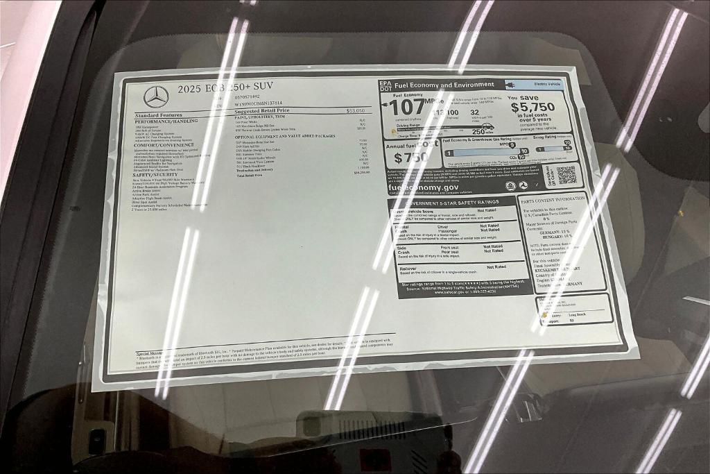 new 2025 Mercedes-Benz EQB 250 car, priced at $55,230