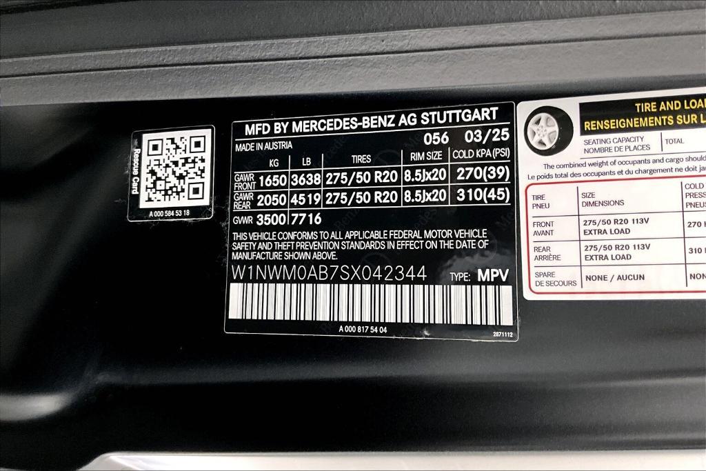 new 2025 Mercedes-Benz G-Class car, priced at $177,535