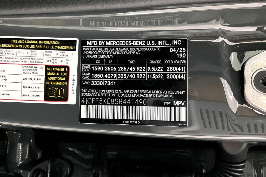 new 2025 Mercedes-Benz GLS 450 car, priced at $104,645