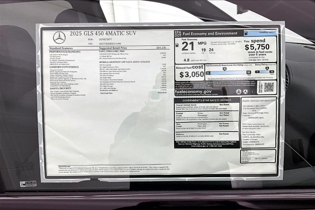 new 2025 Mercedes-Benz GLS 450 car, priced at $104,645