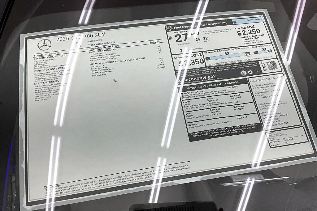 new 2025 Mercedes-Benz GLC 300 car, priced at $50,435
