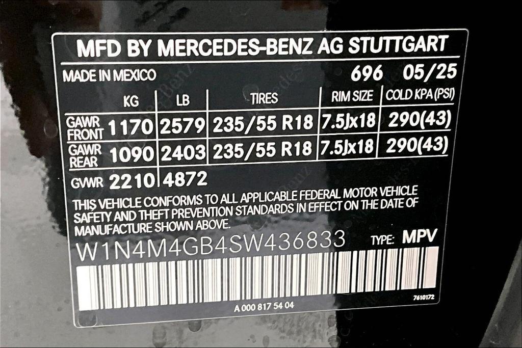 new 2025 Mercedes-Benz GLB 250 car, priced at $47,420