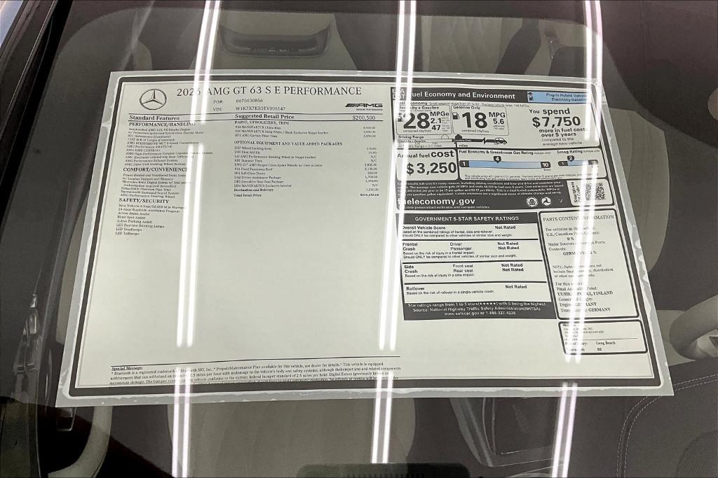 new 2026 Mercedes-Benz AMG GT 63 car, priced at $225,455