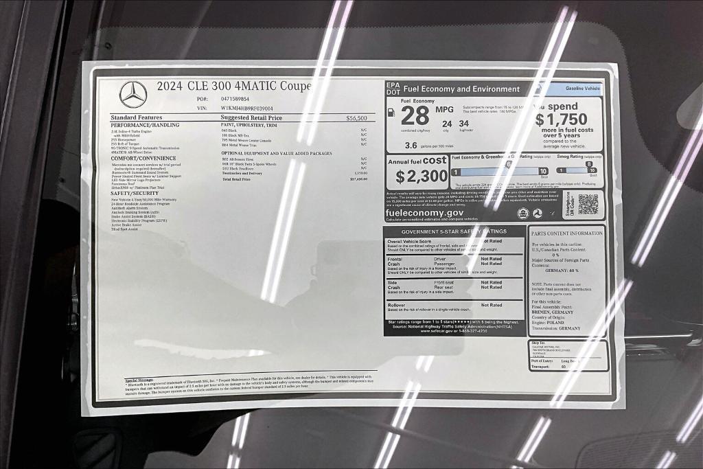 new 2024 Mercedes-Benz CLE 300 car, priced at $57,650