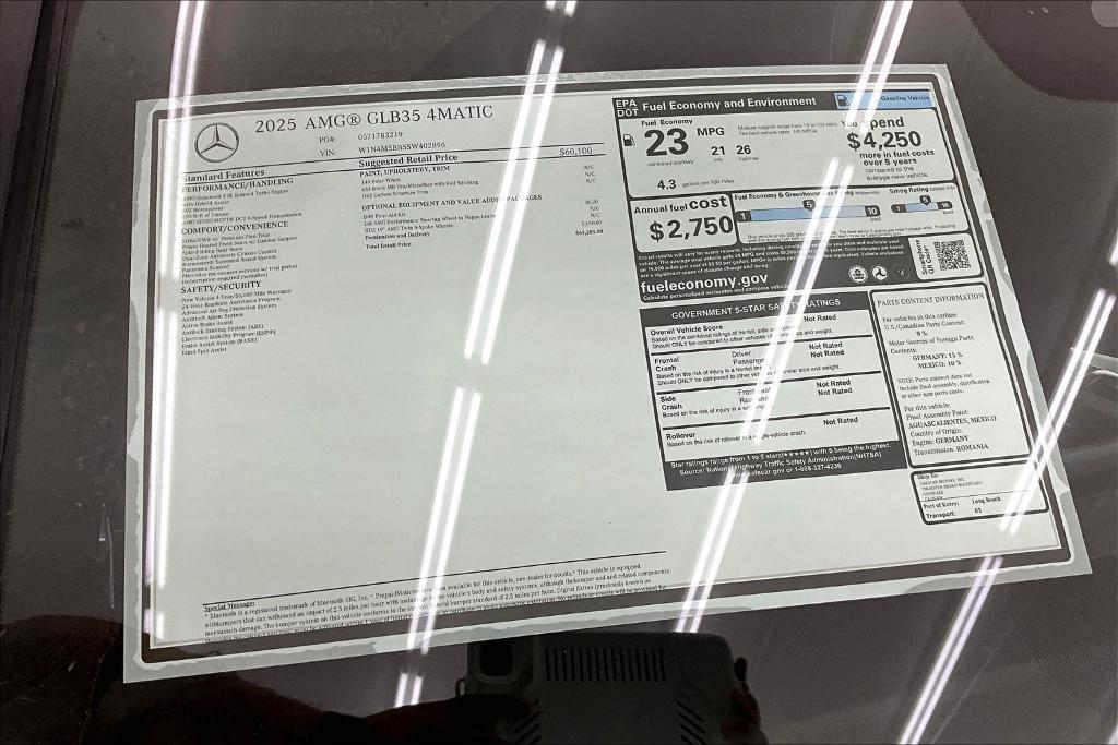 new 2025 Mercedes-Benz AMG GLB 35 car, priced at $61,285