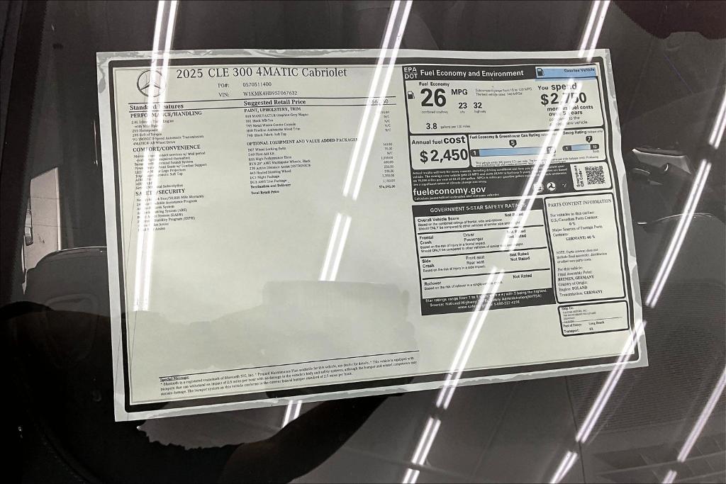 new 2025 Mercedes-Benz CLE 300 car, priced at $76,595