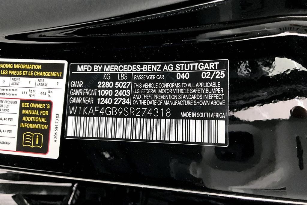new 2025 Mercedes-Benz C-Class car, priced at $54,635