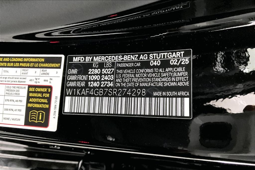 new 2025 Mercedes-Benz C-Class car, priced at $53,635