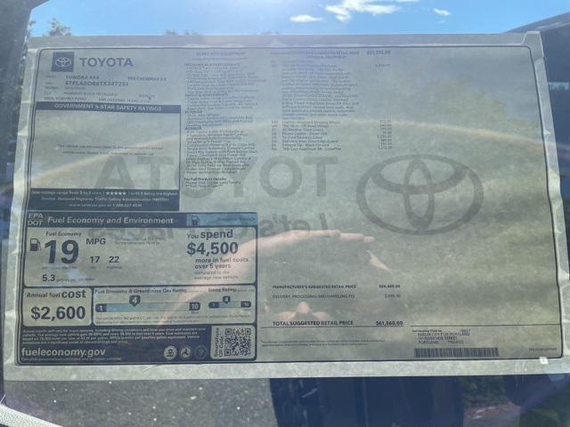 new 2026 Toyota Tundra car, priced at $61,560