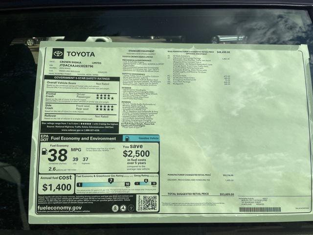 new 2025 Toyota Crown Signia car, priced at $53,609