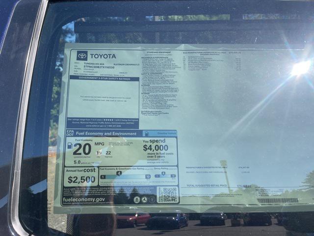 new 2026 Toyota Tundra Hybrid car, priced at $76,402
