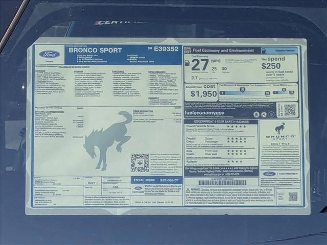 new 2025 Ford Bronco Sport car, priced at $34,330