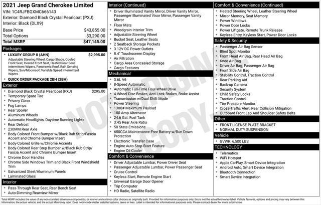 used 2021 Jeep Grand Cherokee car, priced at $23,656