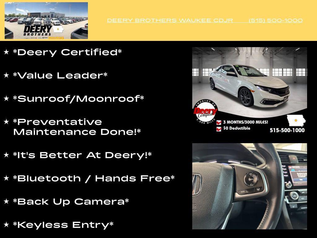used 2019 Honda Civic car, priced at $18,495