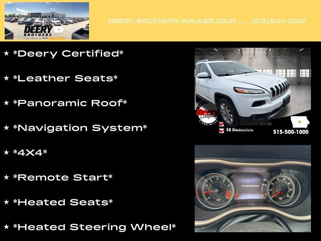 used 2015 Jeep Cherokee car, priced at $13,489